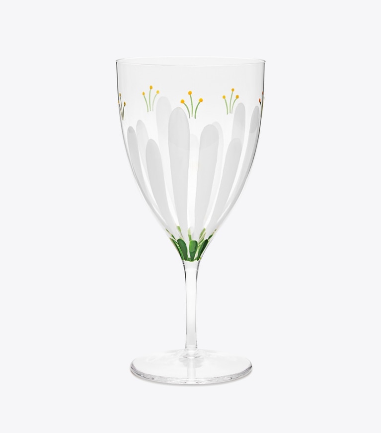 Tory Burch designer tabletop & drinkware Spring Meadow Water Glass, Set of 2 in Clear front