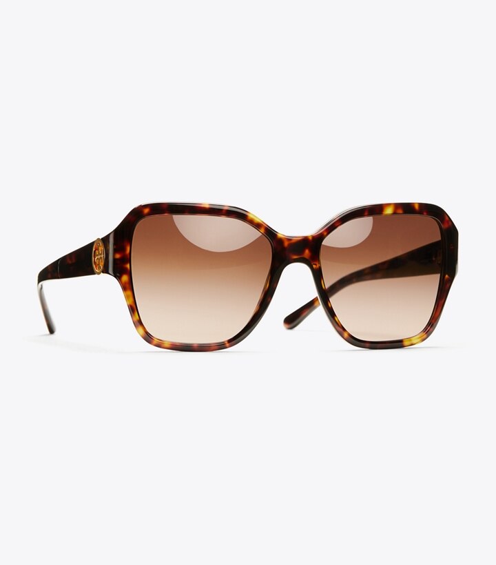 Square Metal-Logo Sunglasses: Women's Designer Sunglasses & Eyewear | Tory  Burch