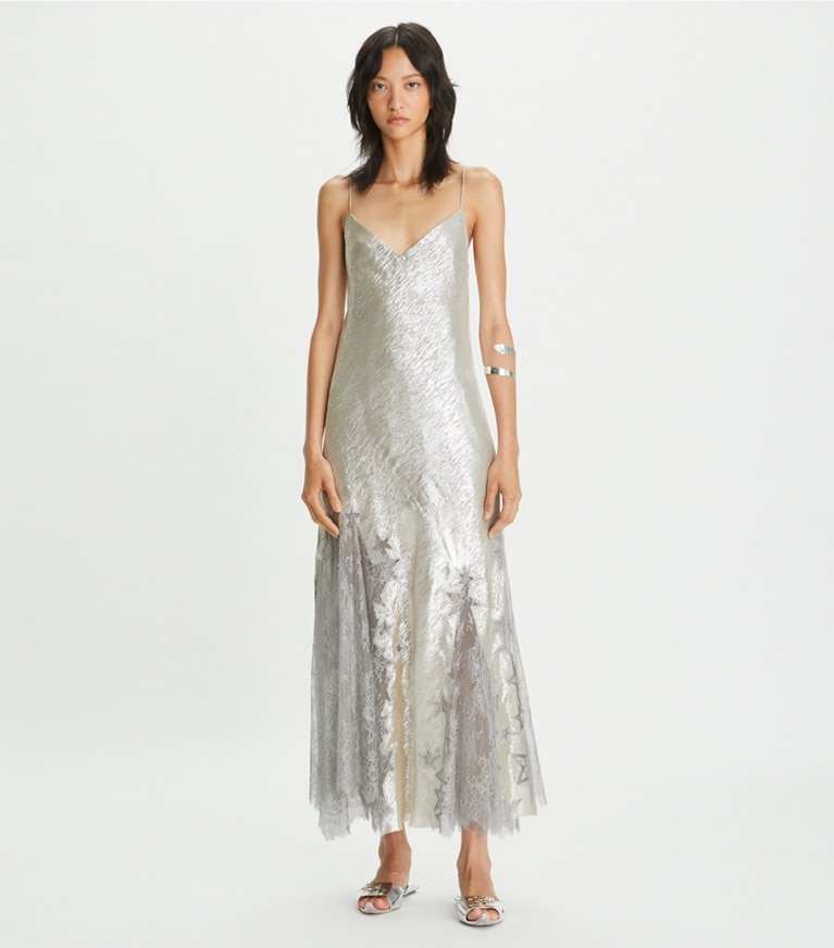 Star Lace Slip Dress: Women's Designer Dresses