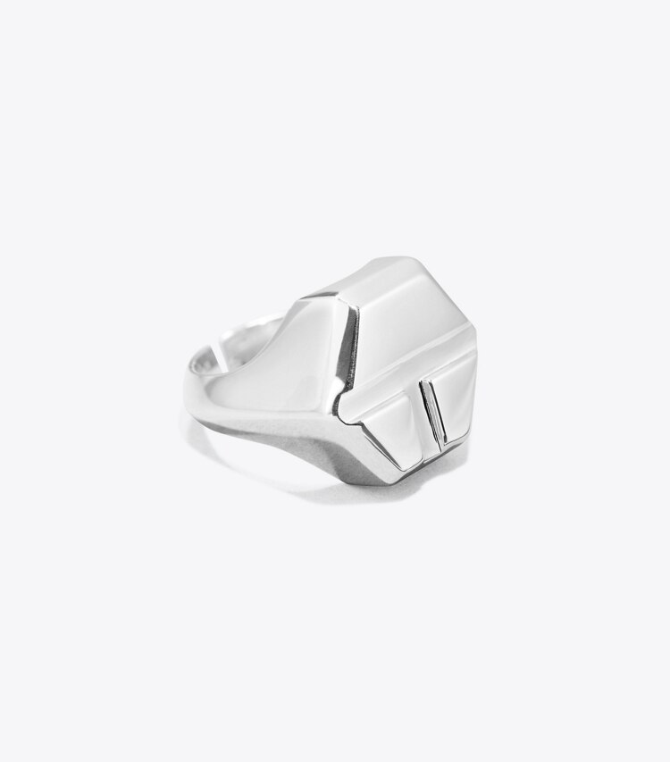 Tory Burch designer rings Sterling Silver Screw-Top Ring in Silver detail