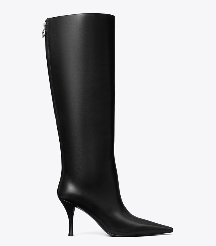 Tory Burch designer stivali al ginocchio Stivale alto Charlie in PERFECT BLACK side