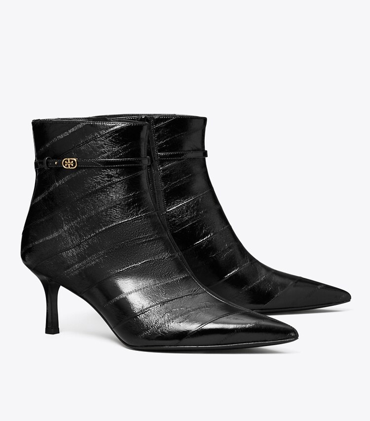 Tory Burch designer stivaletti Stivaletto alla caviglia con fibbia e doppia T in PERFECT BLACK angle