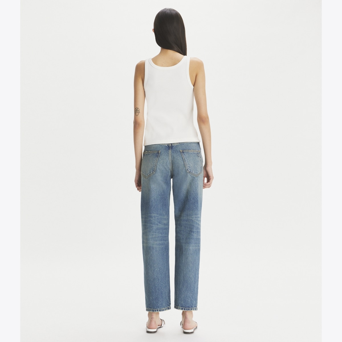 Straight Wide-Leg Jean: Women's Designer Bottoms | Tory Burch