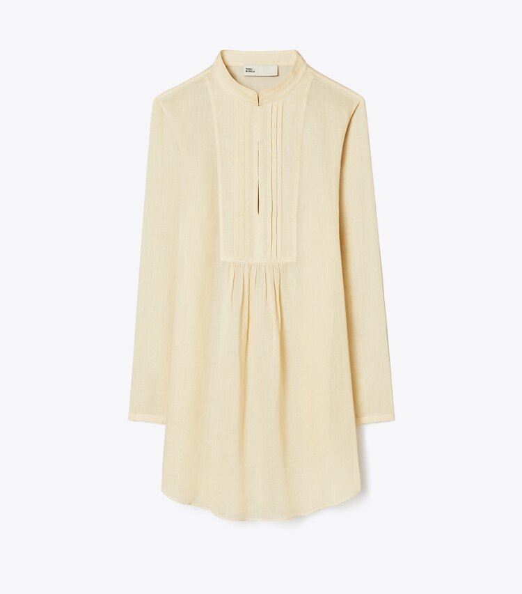 Tory Burch designer strandmode Strandhemd aus Ramie in Birch front