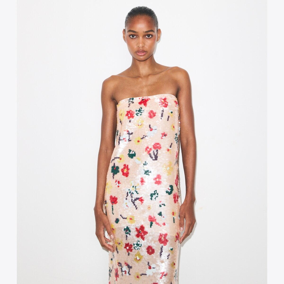 STRAPLESS SEQUIN DRESS - thumbnail 5
