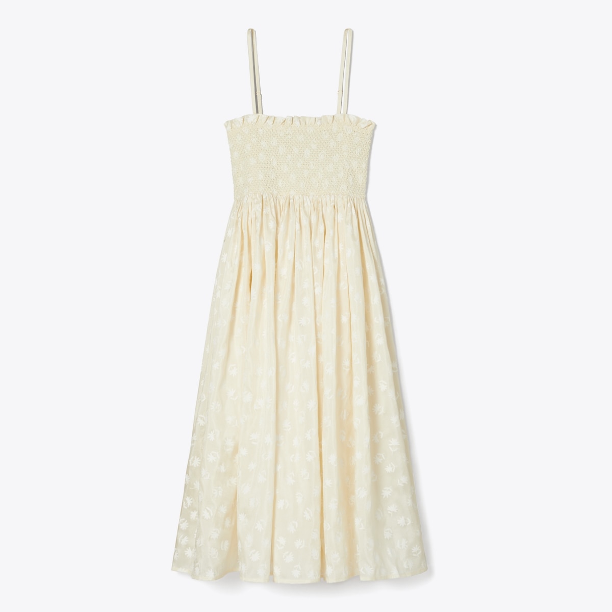 Strapless Smocked Silk Dress: Women's Designer Coverups | Tory Burch