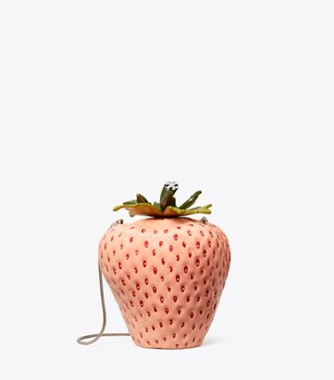 Tory Burch designer crossbody bags Strawberry Mini Bag in Sweet Pink front