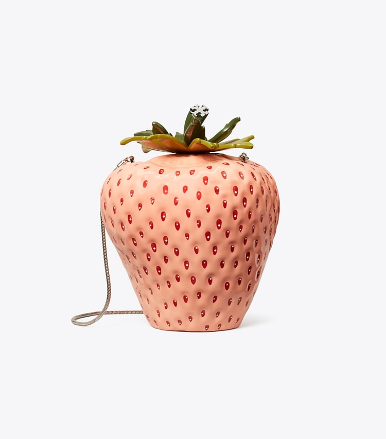 Tory Burch designer crossbody bags Strawberry Mini Bag in Sweet Pink front