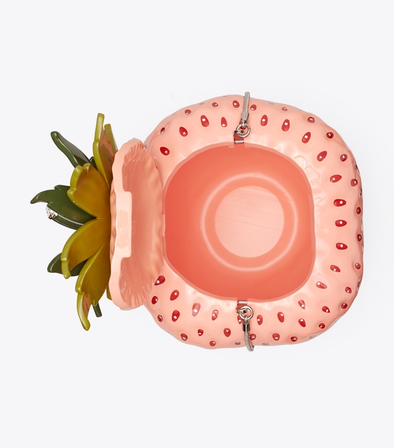 Tory Burch designer crossbody bags Strawberry Mini Bag in Sweet Pink angle