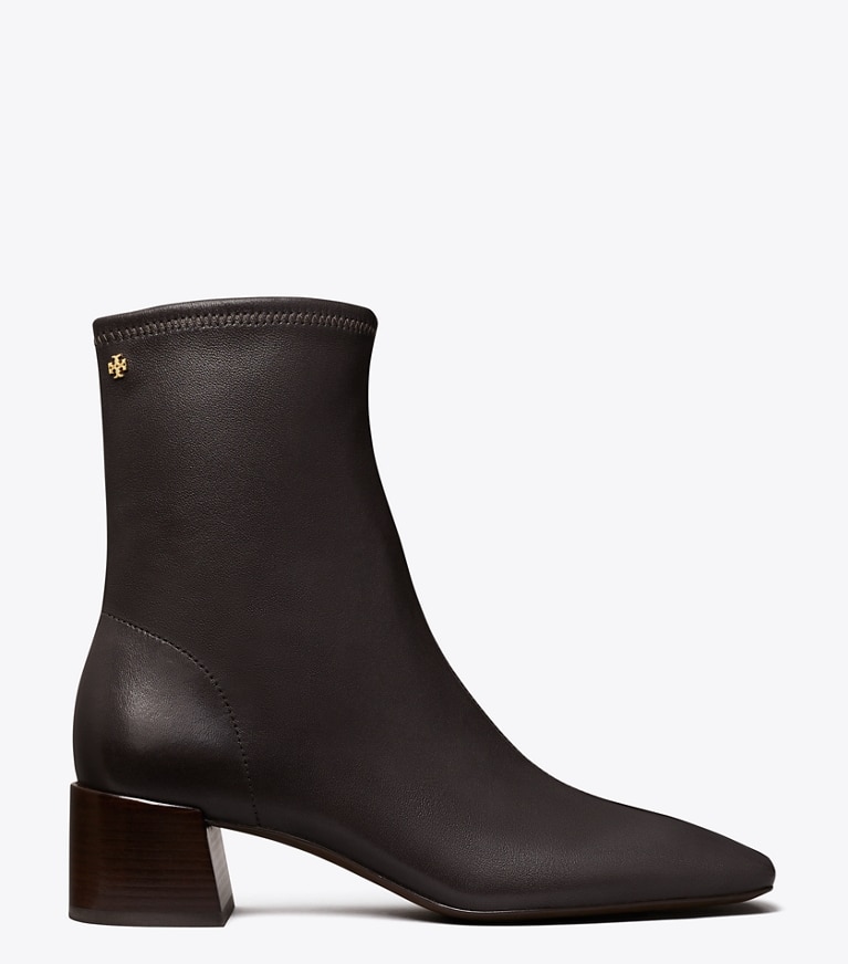 Tory Burch designer ankle boots Stretch Ankle Boot in COCOA angle