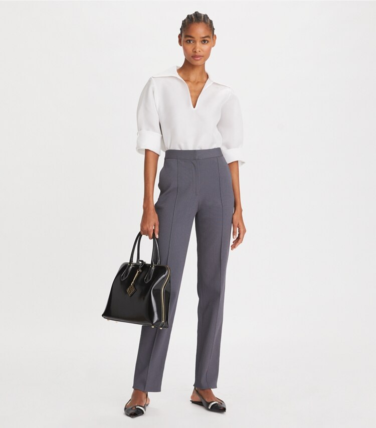 Stretch Faille Pant: Women's Designer Bottoms | Tory Burch