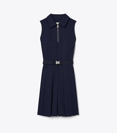 Tory Burch designer dresses Stretch Golf Dress in Deep Navy front
