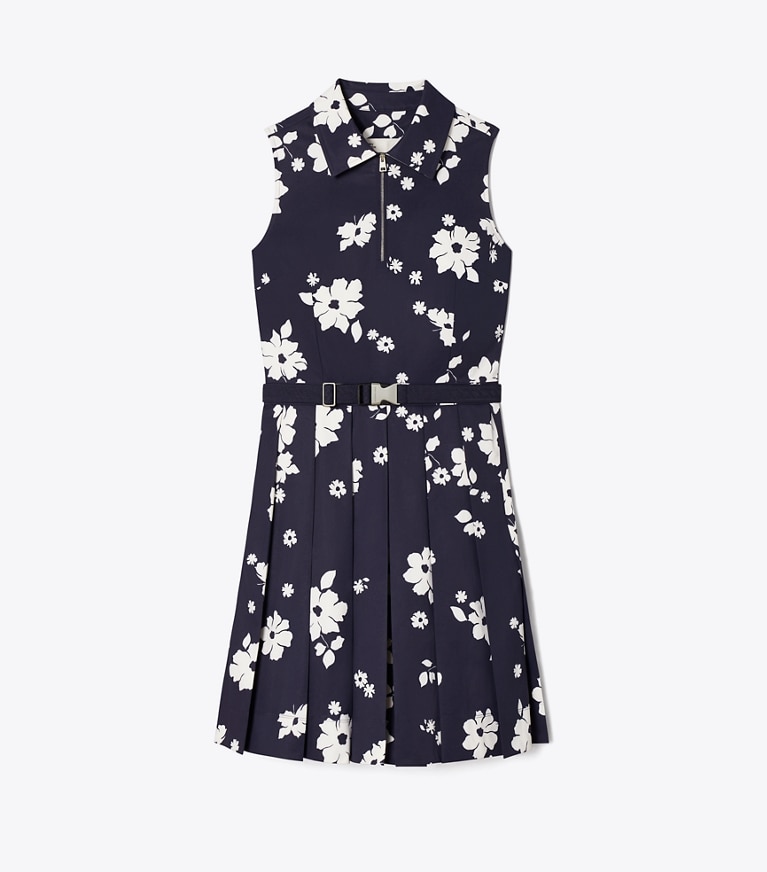 Tory Burch designer dresses Stretch Golf Dress in Medium Navy Contrast Floral front