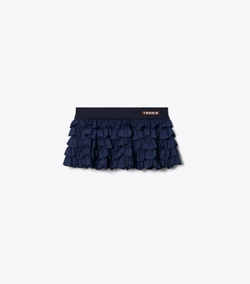 Tory Sport designer bottoms Stretch Mini Tennis Skirt in Deep Navy front