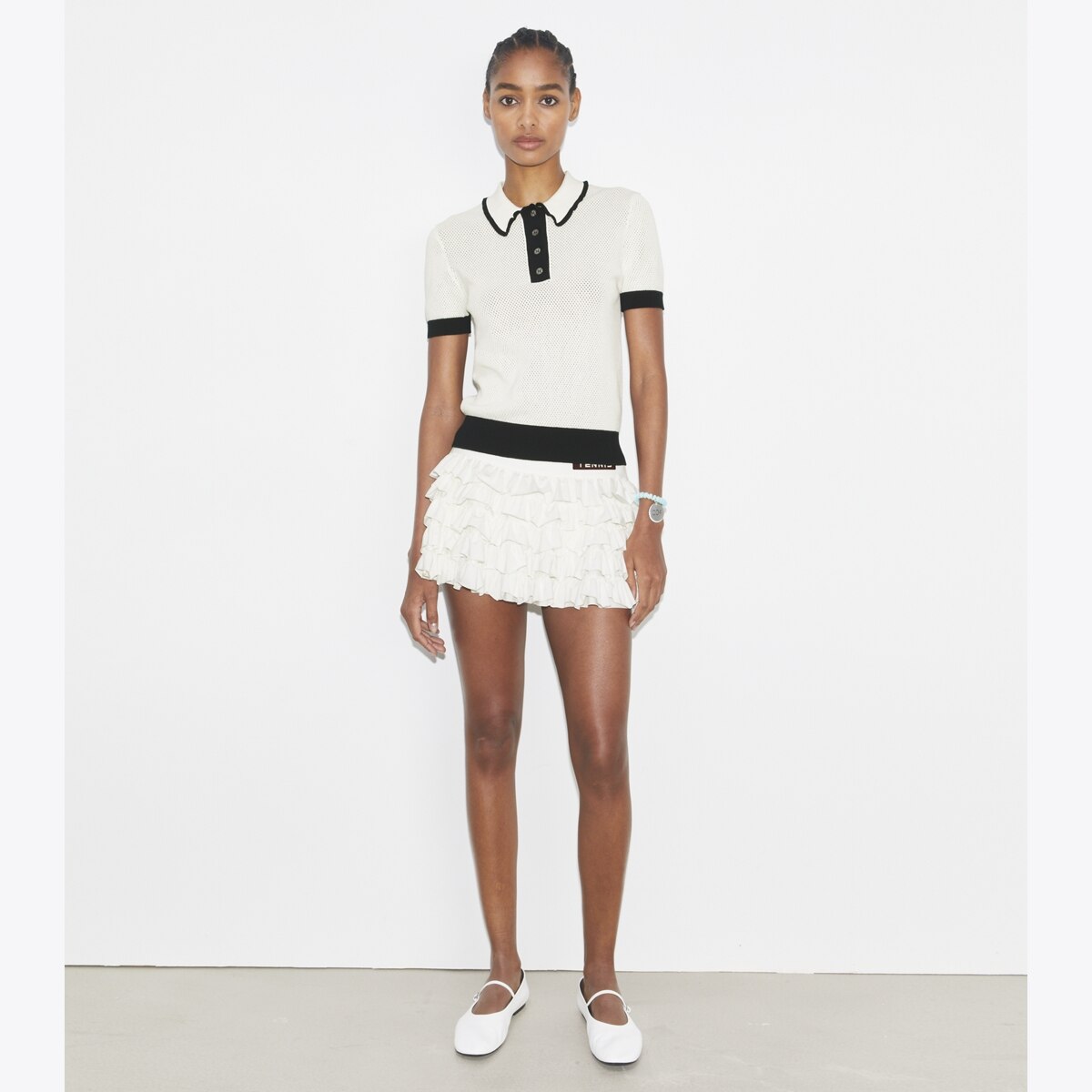ミニスカート TORY BURCH Women Mini Skirts 166731100 WHITE TORY BURCH Cotton-blend tweed mini skirt | THE OUTNET