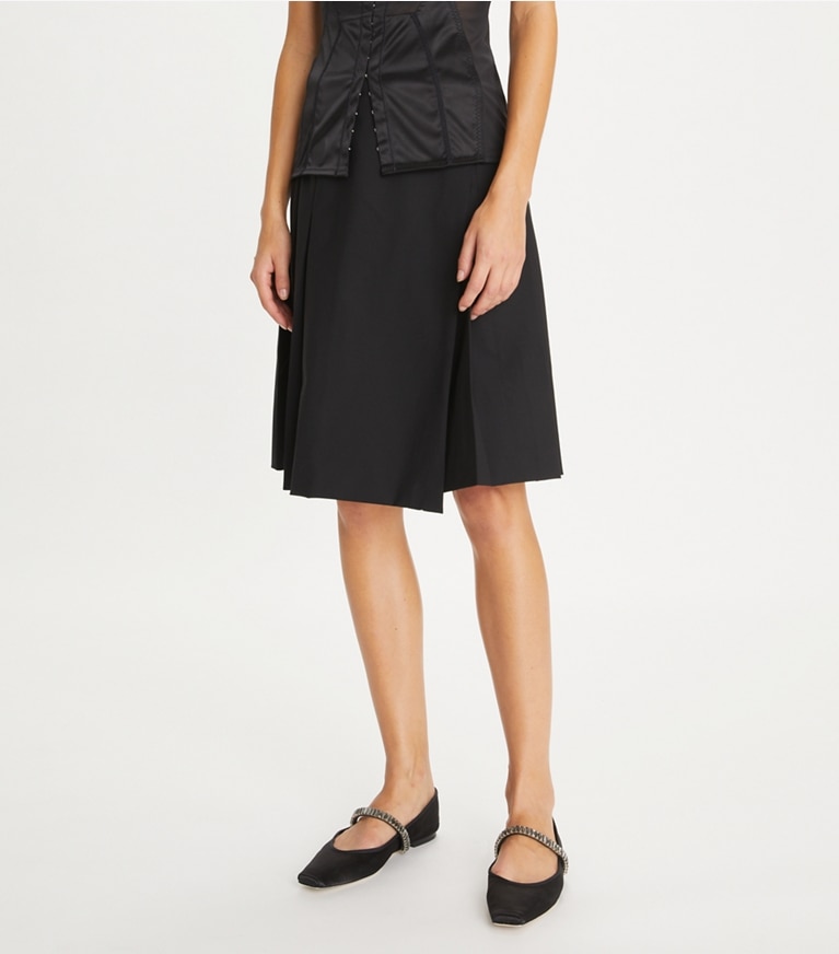 A Line Midi Skirt, Midi Wool Skirt, Wool Skirt, Woman Skirt, Black