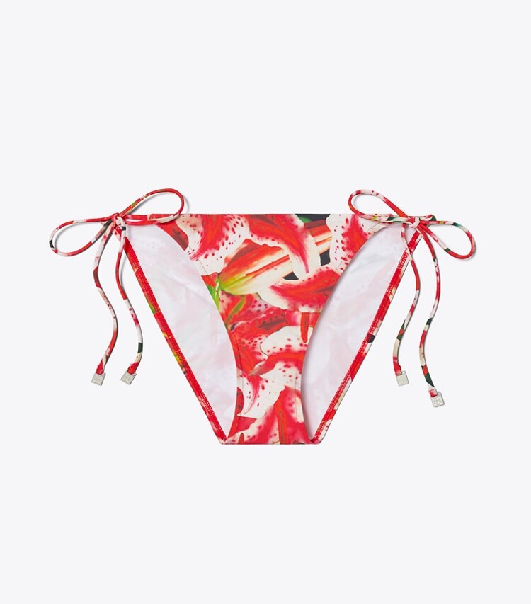 Tory Burch designer two pieces String Bikini Bottom in Pink Lily front