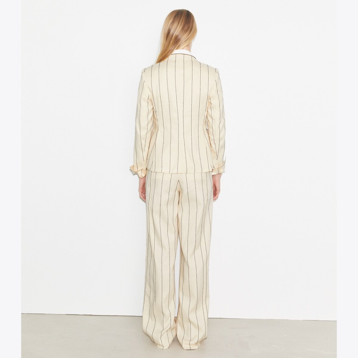 STRIPED COTTON BLAZER - thumbnail 5