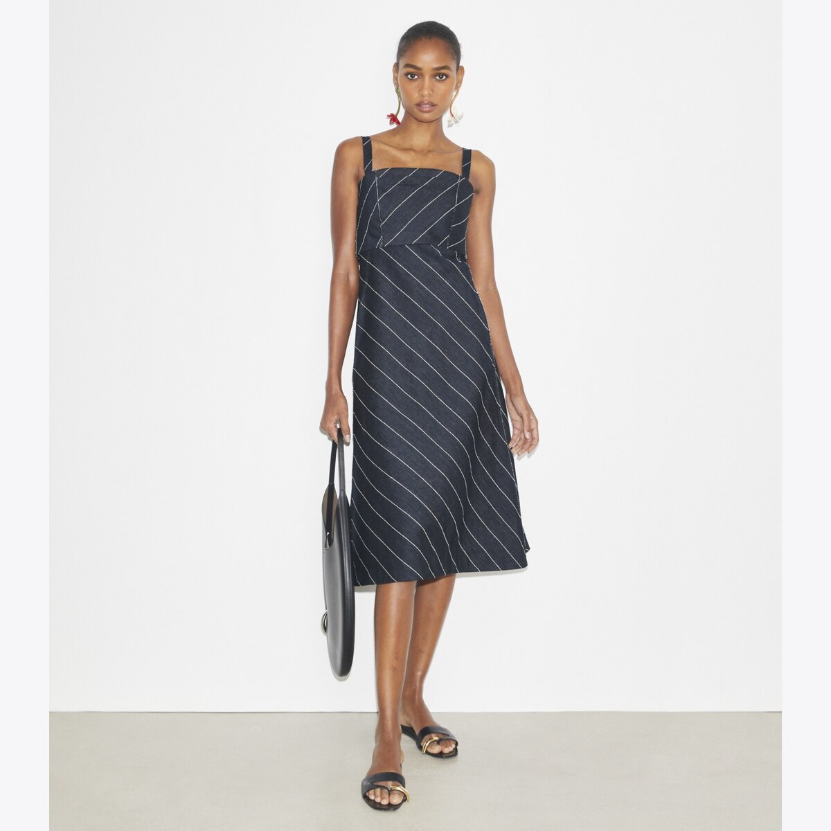 TORY BURCH ワンピース 服 Striped cotton minidress957714 TORY BURCH ワンピース 服 Striped cotton minidress957714