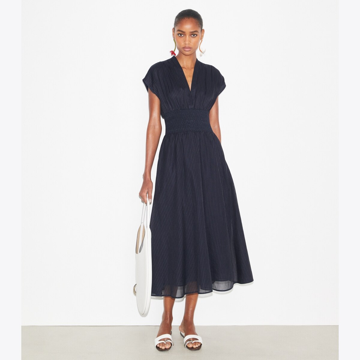 TORY BURCH ワンピース 服 Striped cotton minidress957714 TORY BURCH ワンピース 服 Striped cotton minidress957714