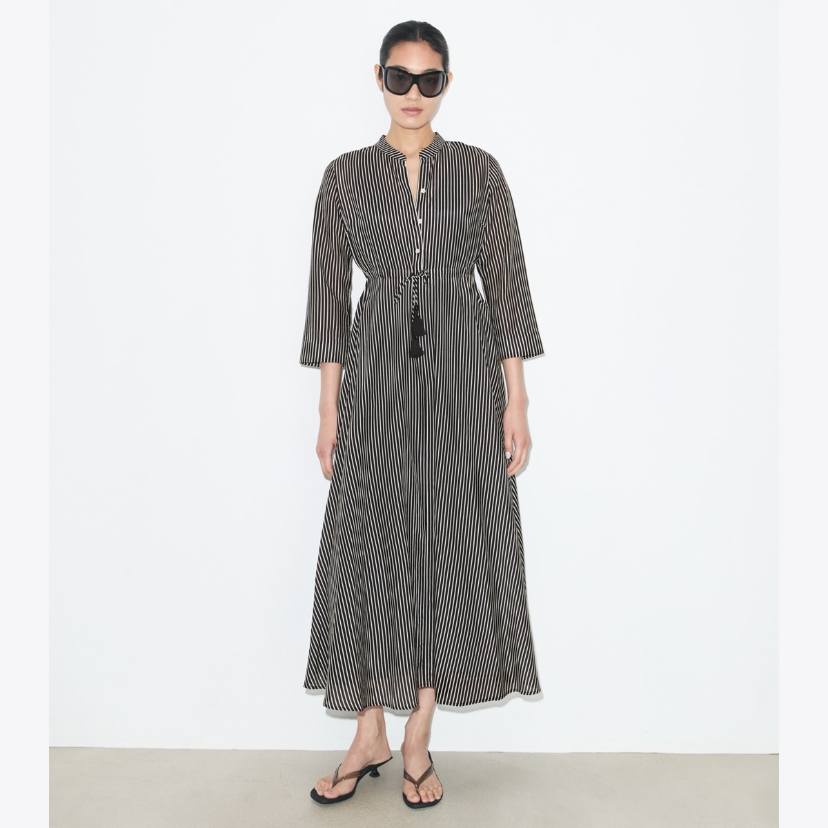 STRIPED COTTON DRESS - thumbnail 2