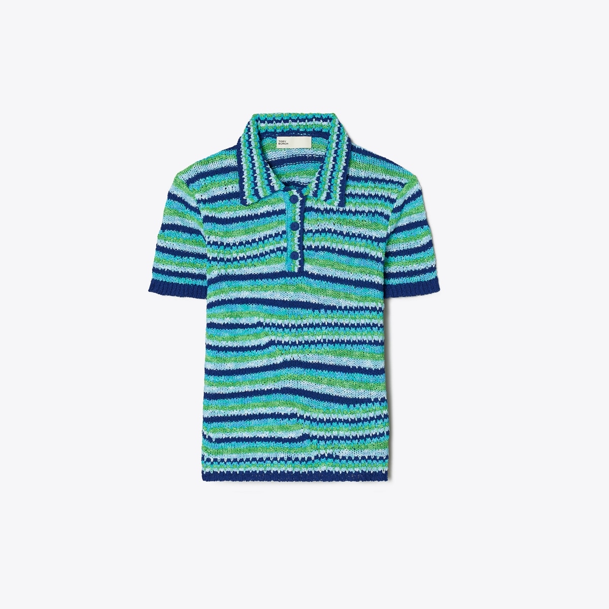 Striped Cotton Polo: Women's Designer Sweaters | Tory Burch