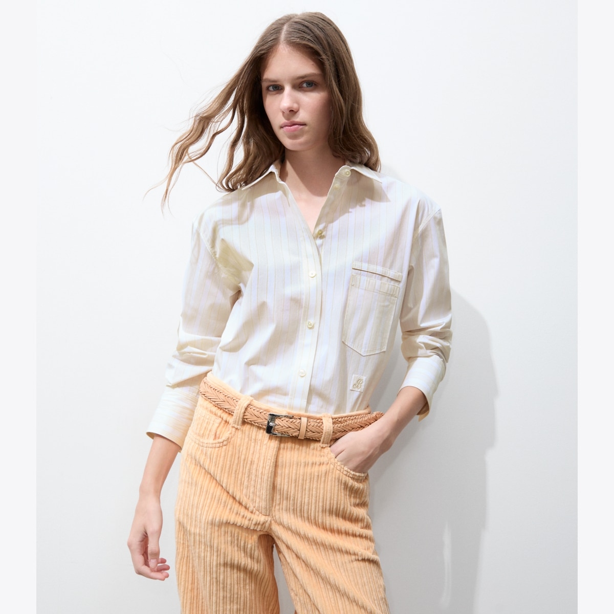 STRIPED COTTON SHIRT - thumbnail 2