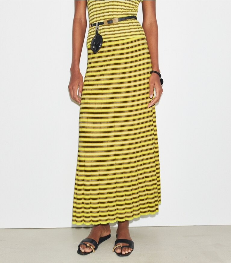 Striped Cotton Skirt: Women's Designer Bottoms | Tory Burch