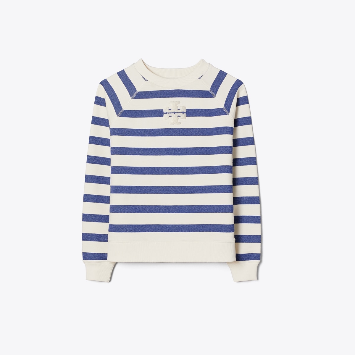 Striped Cotton Sweatshirt Women s Designer Sweaters Tory Burch striped-cotton-sweatshirt-women-s-designer-sweaters-tory-burch