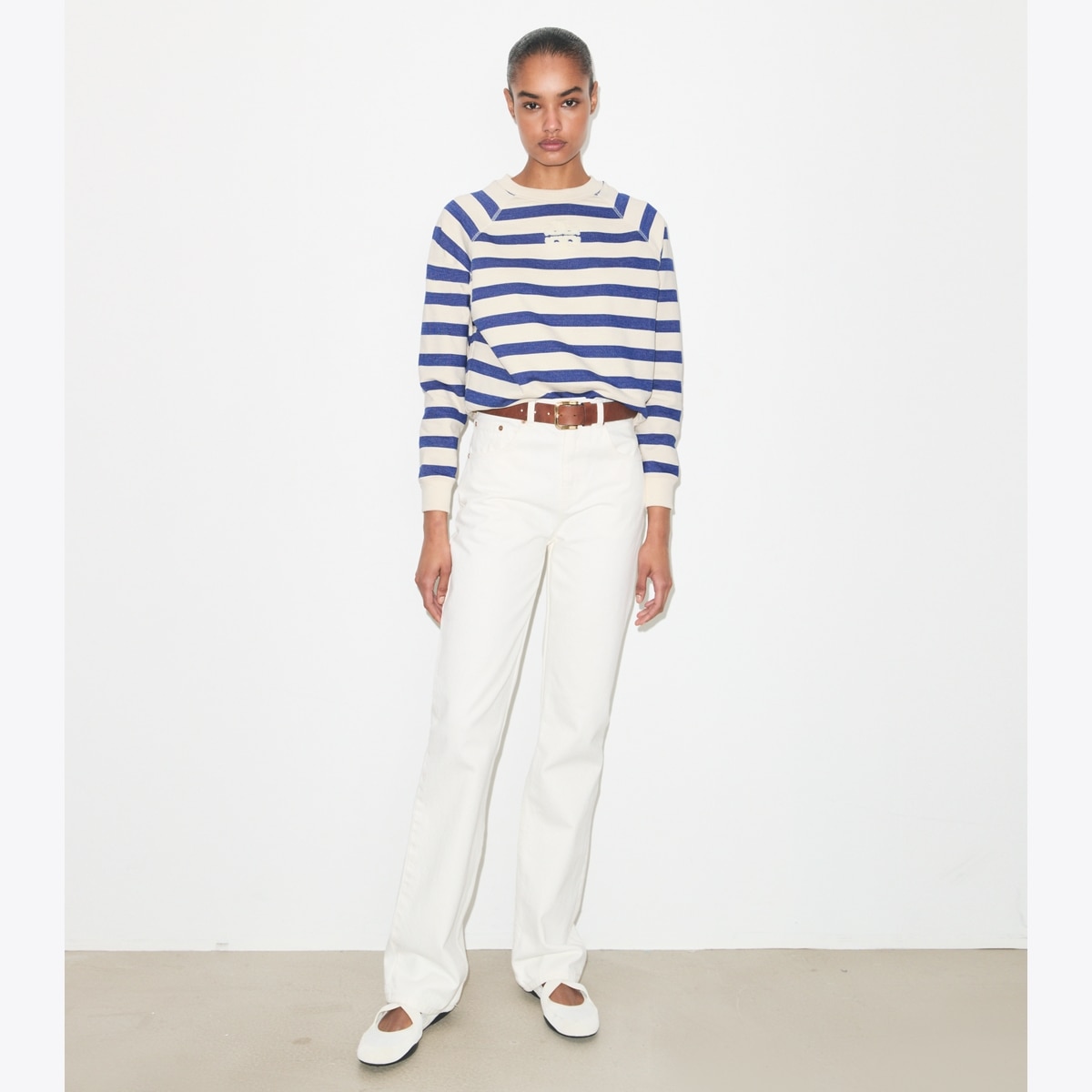 STRIPED COTTON SWEATSHIRT - thumbnail 3