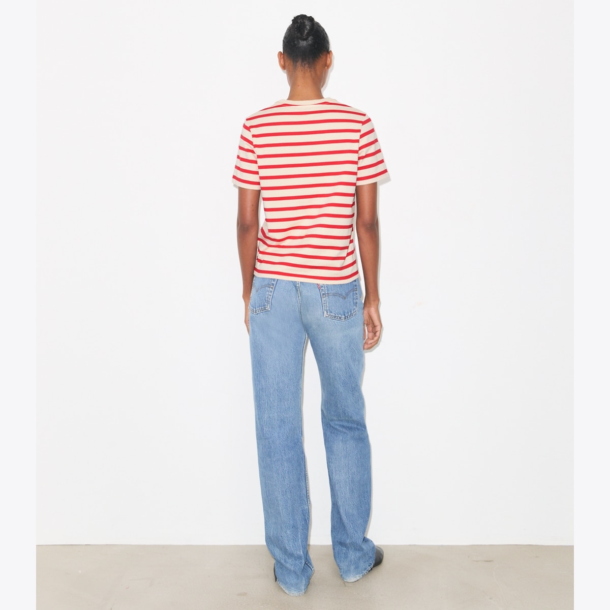 STRIPED COTTON T-SHIRT - thumbnail 4