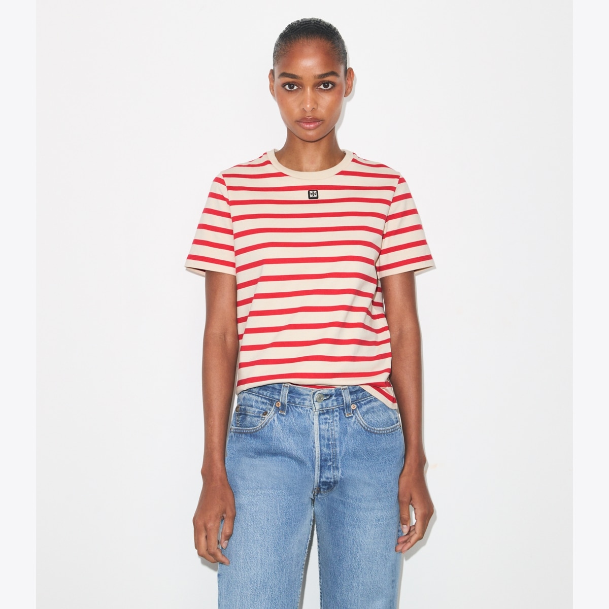 STRIPED COTTON T-SHIRT - thumbnail 2