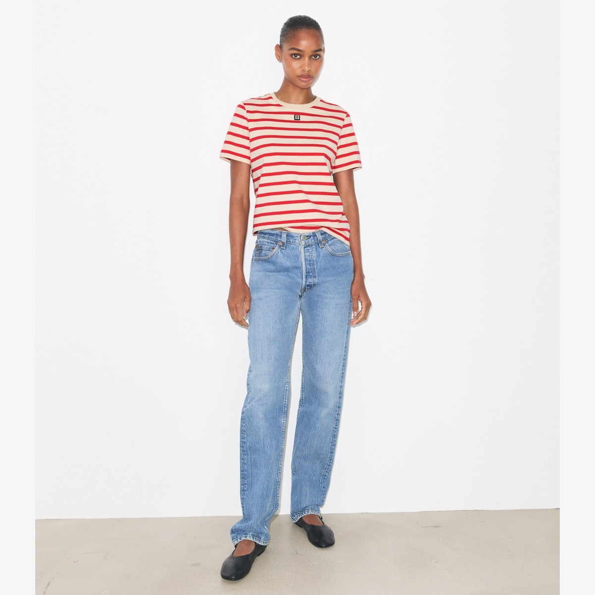 STRIPED COTTON T-SHIRT - thumbnail 3