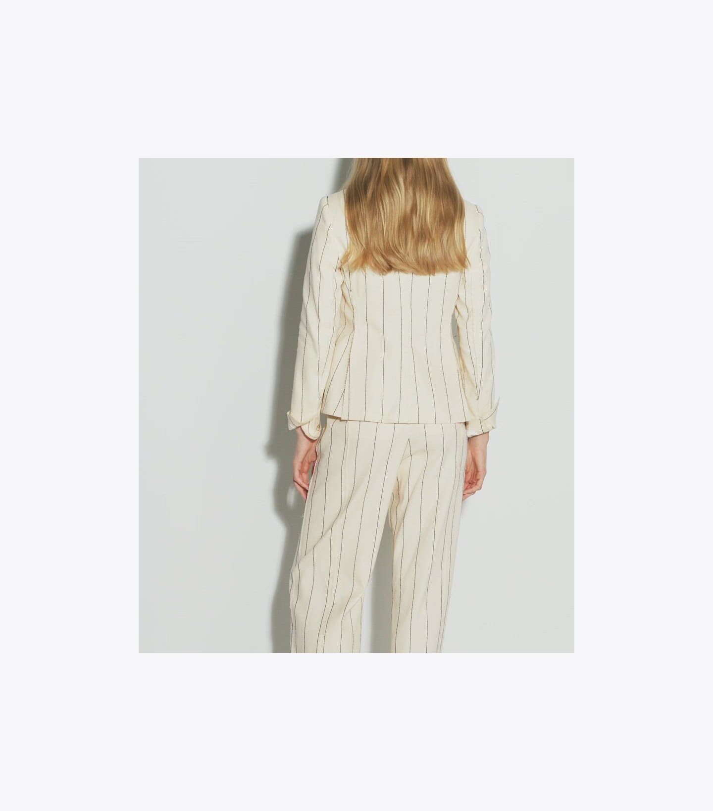 Striped Cotton Wide-Leg Pant