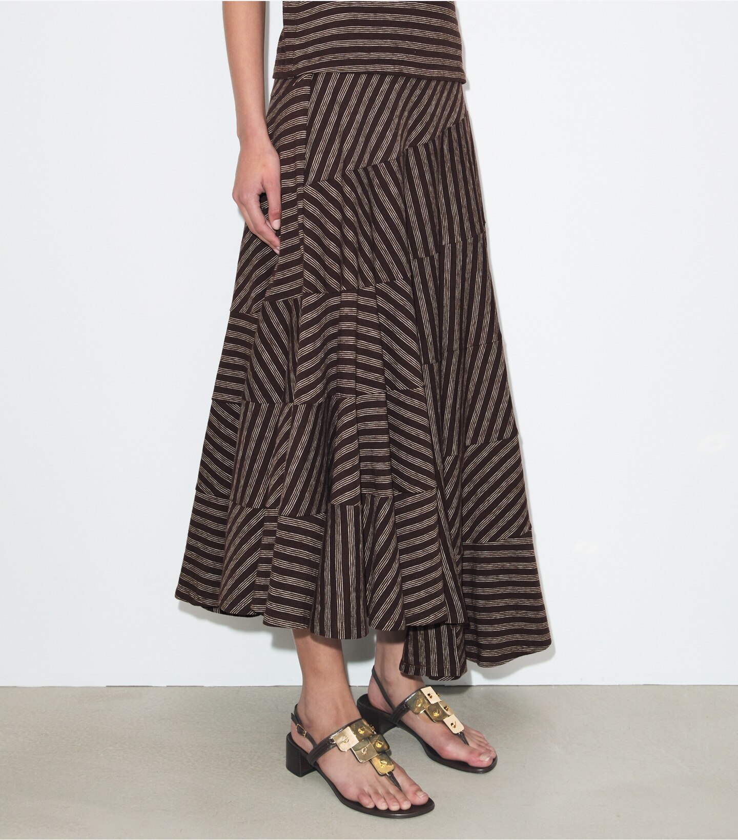 Striped Flared Skirt