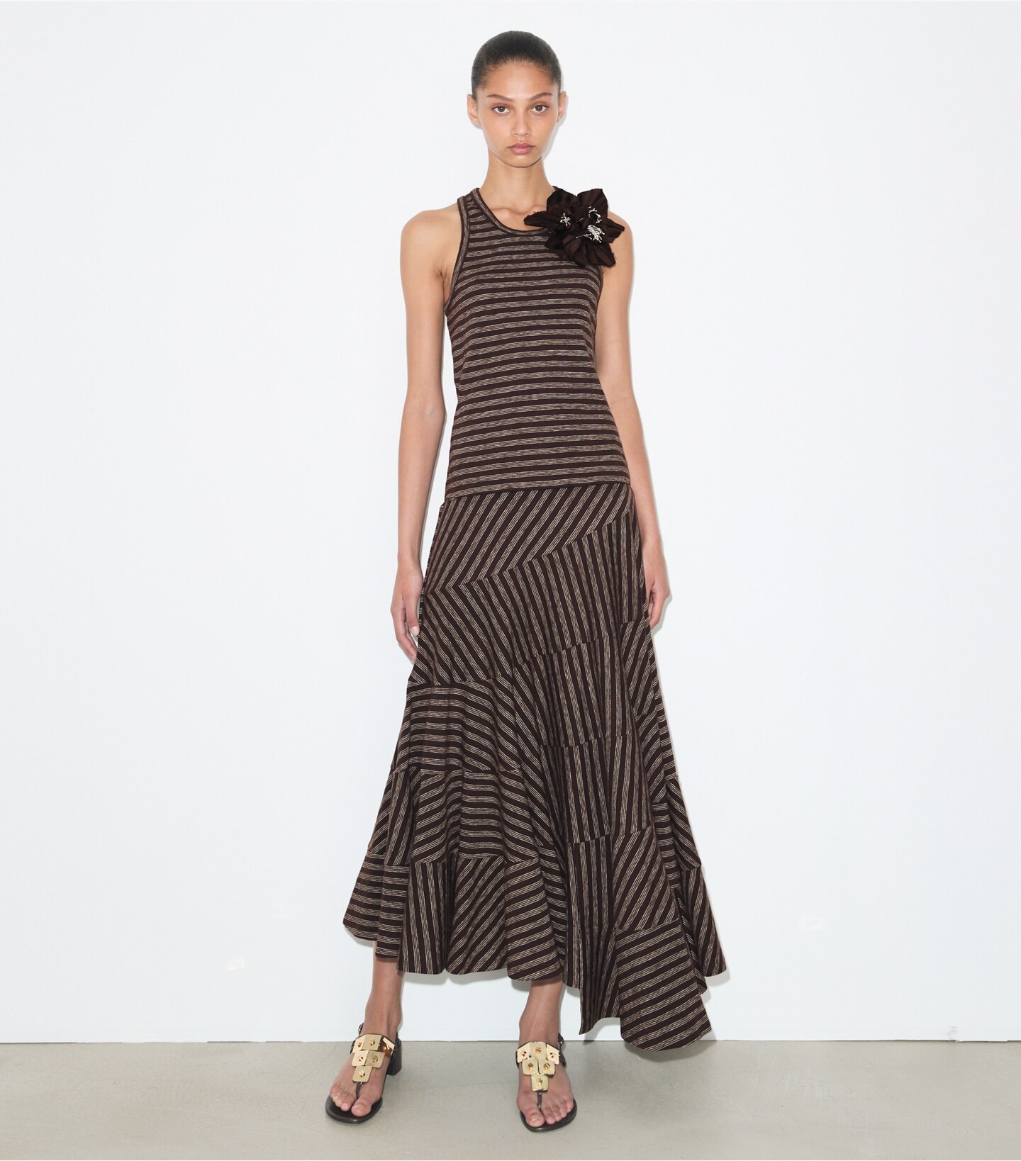 Striped Flared Skirt