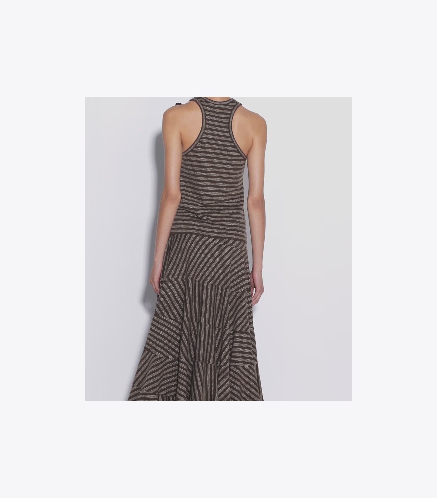 Striped Flared Skirt
