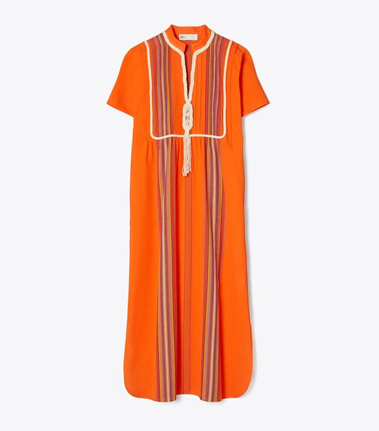 Tory Burch designer coverups Striped Midi Caftan in Orange front