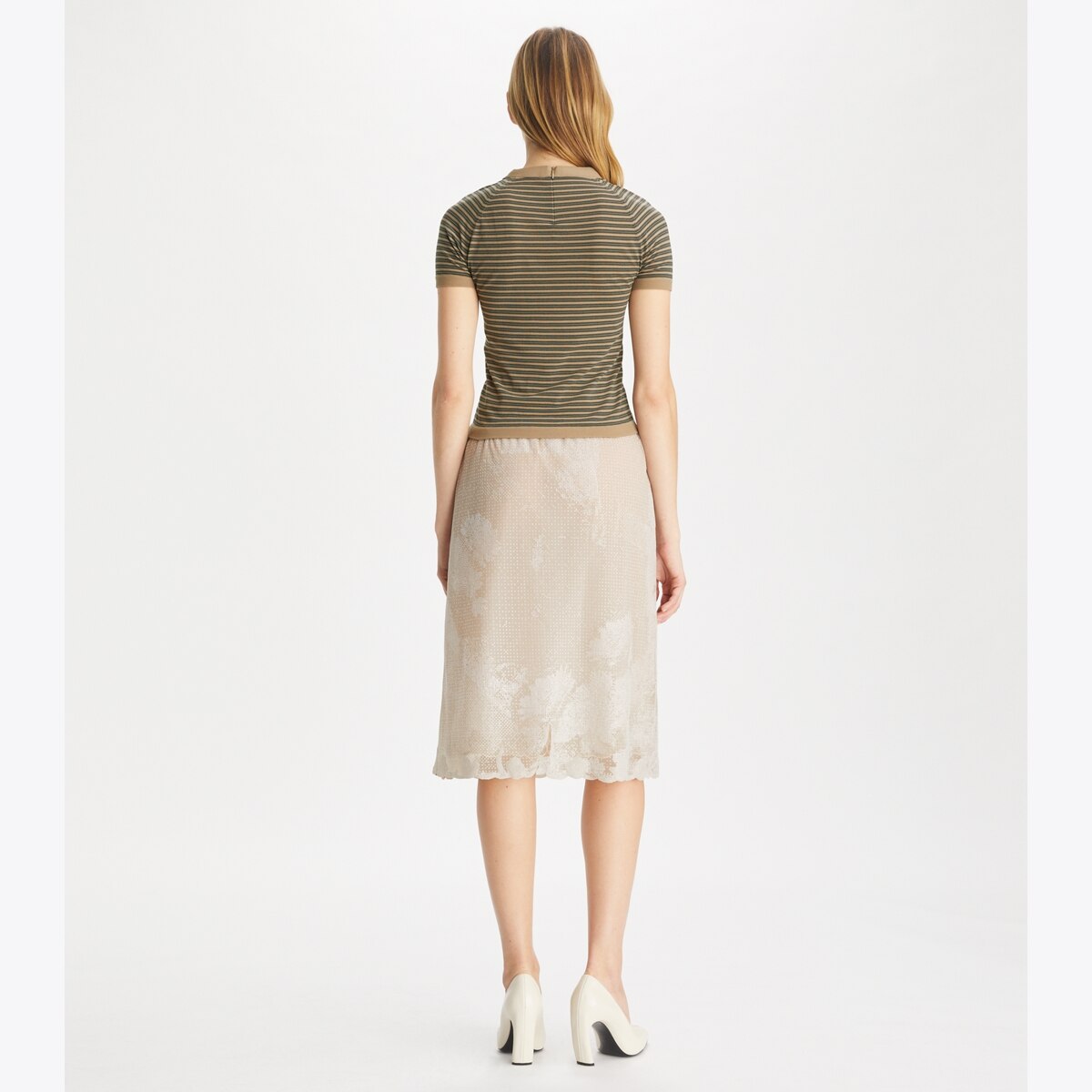 TORY BURCH ノスフロ スウェットシャツ M000181030 SKYWAY Striped Nylon Mockneck: Women's Designer Sweaters | Tory Burch