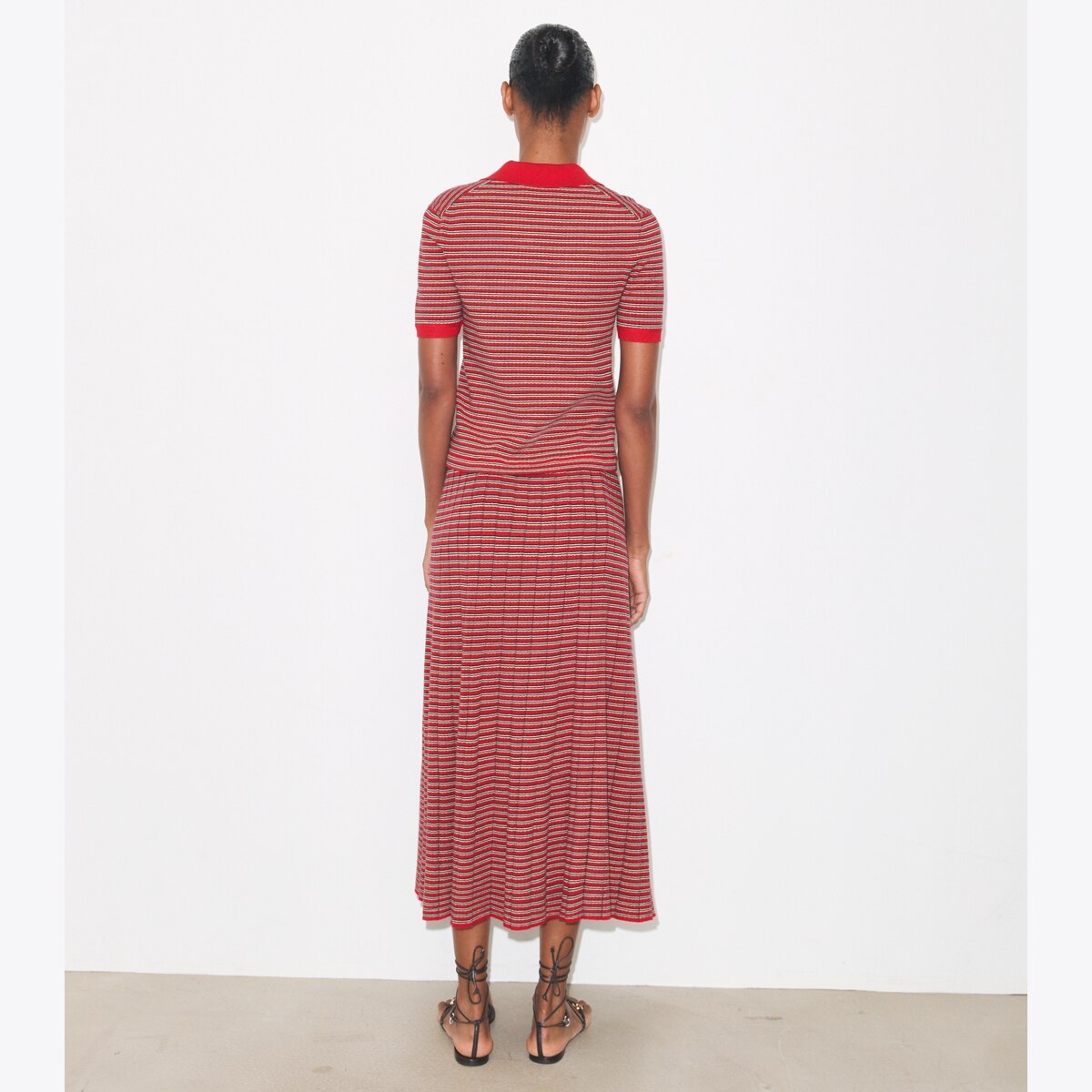 STRIPED VISCOSE POLO - thumbnail 5