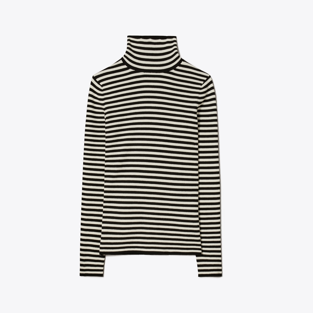 Striped Wool Ribbed Turtleneck: Women's Designer Sweaters | Tory Sport