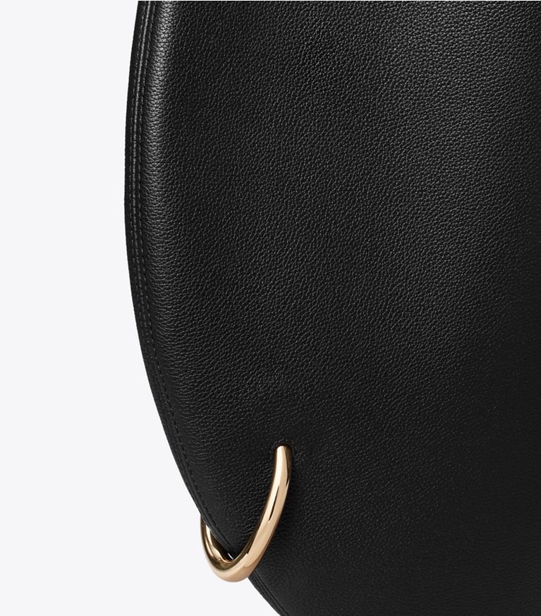 Tory Burch designer schultertaschen Strukturierte Tasche mit Piercingdetail in Black detail