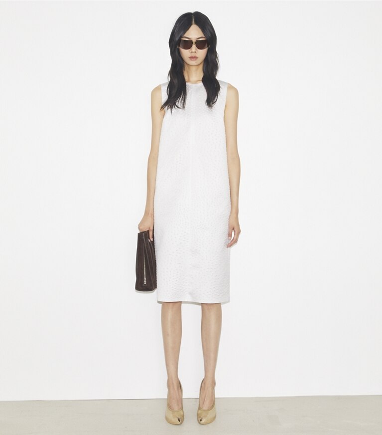 Tory Burch designer kleider Strukturiertes Kleid in White front