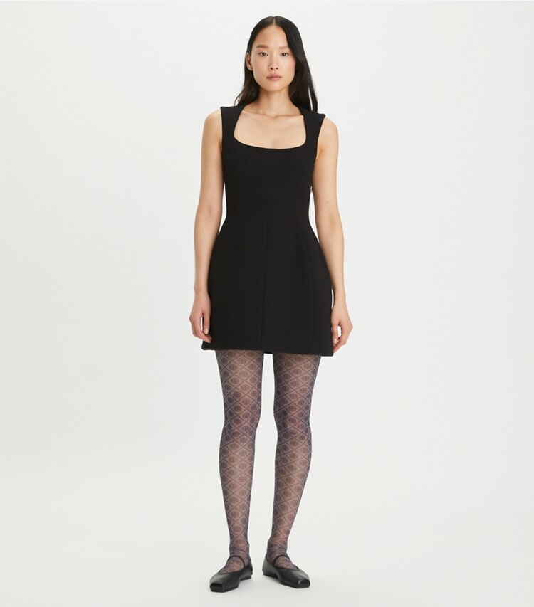 Tory Burch designer strumpfhose Strumpfhose mit T-Monogramm in Hazel accessory on model