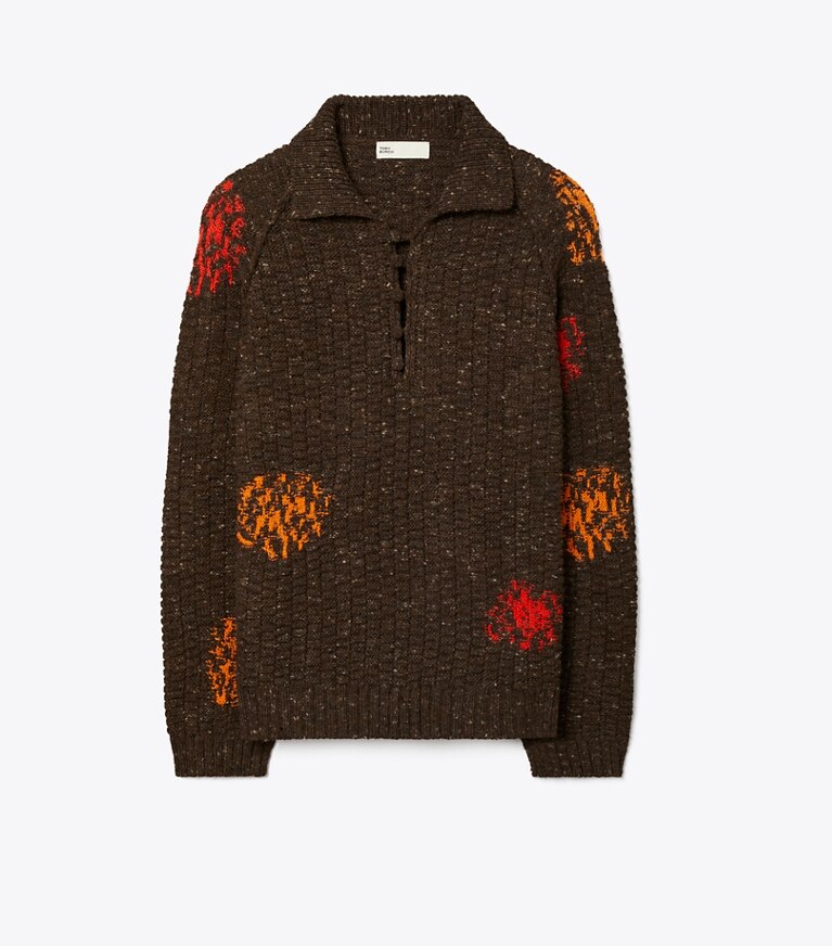 Tory Burch diseñador suéteres Suéter de lana y alpaca en Brown frente