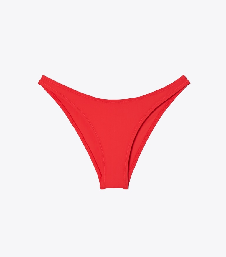 Tory Burch designer two pieces Sublime Bikini Bottom in Sublime Coral front
