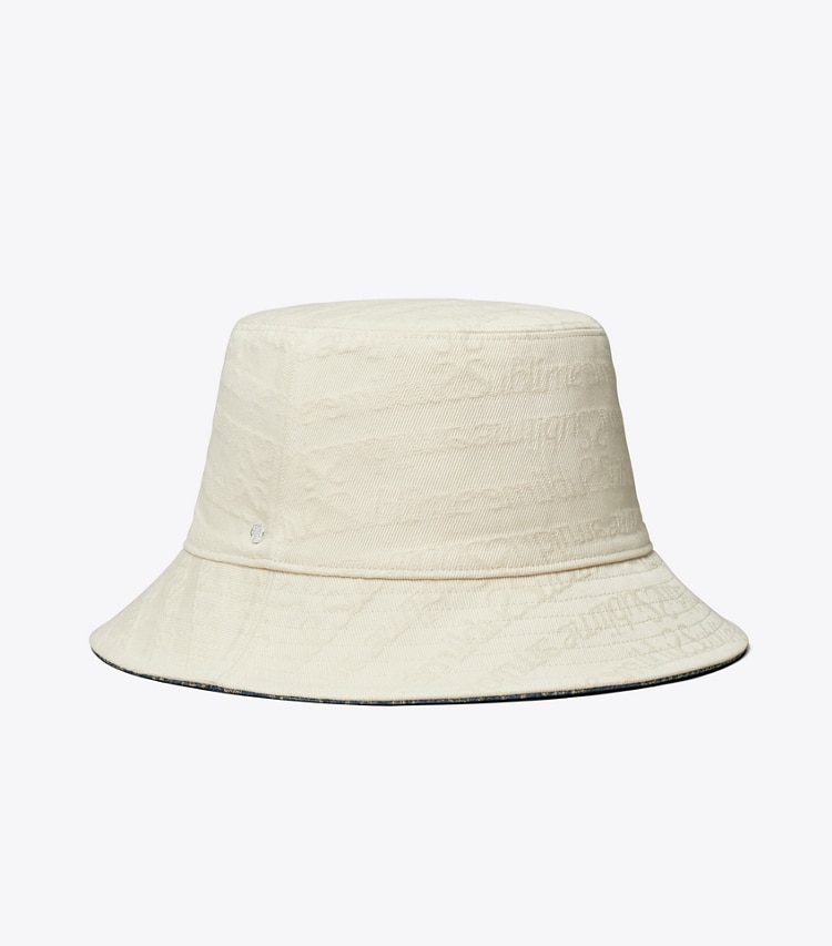 Tory Burch designer hats Sublime Bucket Hat in Sandshell front