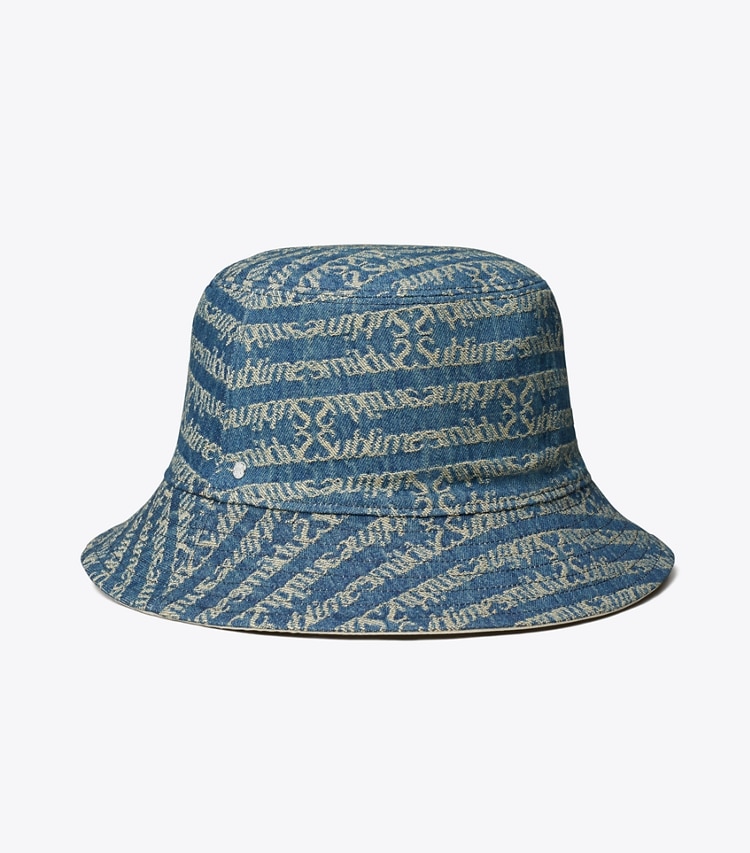 Tory Burch designer hats Sublime Bucket Hat in Sandshell packable reversible