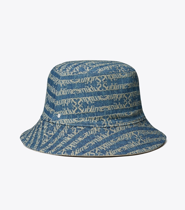 Tory Burch designer hats Sublime Bucket Hat in Sandshell front