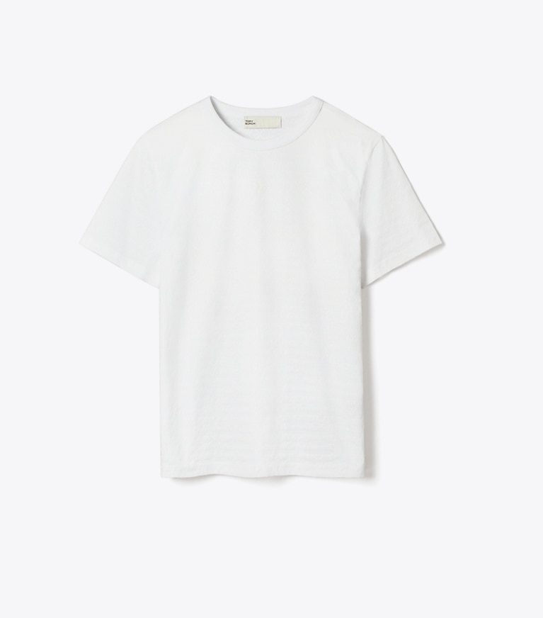 Tory Burch designer tops Sublime Cotton T-Shirt in White Sublime front